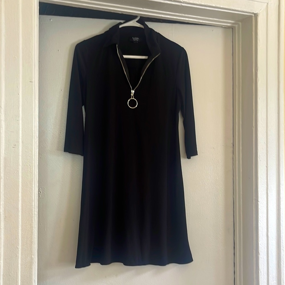 MSK petite black mini dress